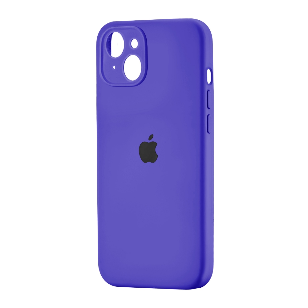 Silicone Case Square Full Camera Protective (AA) для iPhone 13 (Deep purple)-0